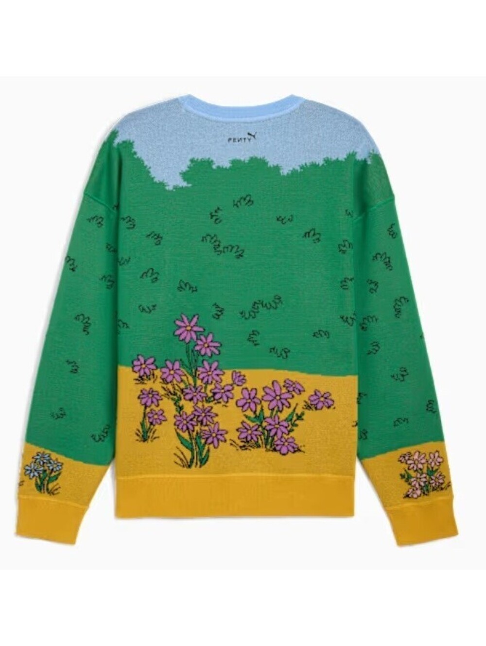 FENTY x PUMA Smurfs Oversized Knit Sweater $190 Rihanna Smurfette Size MEDIUM M - Picture 6 of 9